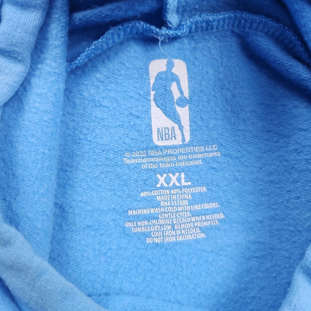 NBA Golden State Warriors Ombre Hoodie Blue Basketball Graphic Sweatshirt XXL - Picture 7 of 9